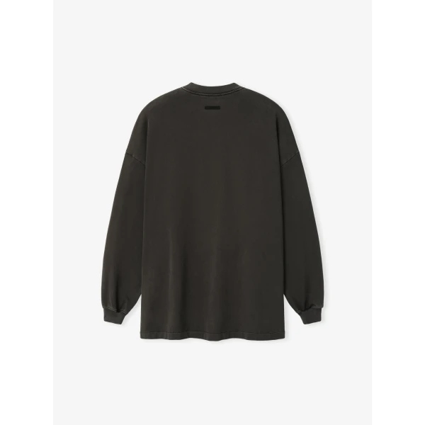 Fear of God Essentials Signature 90s Relaxed Long Sleeve Tee in Washed Ink Black | T-shirts & vests | Luxury Shoes 