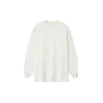 Fear of God Essentials Signature 90s Relaxed Long Sleeve Tee in Washed Ivory | Luxury Shoes 