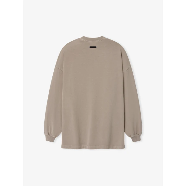 Fear of God Essentials Signature 90s Relaxed Long Sleeve Tee in Washed Stone | T-shirts & vests | Luxury Shoes 