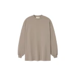 Fear of God Essentials Signature 90s Relaxed Long Sleeve Tee in Washed Stone | Luxury Shoes 