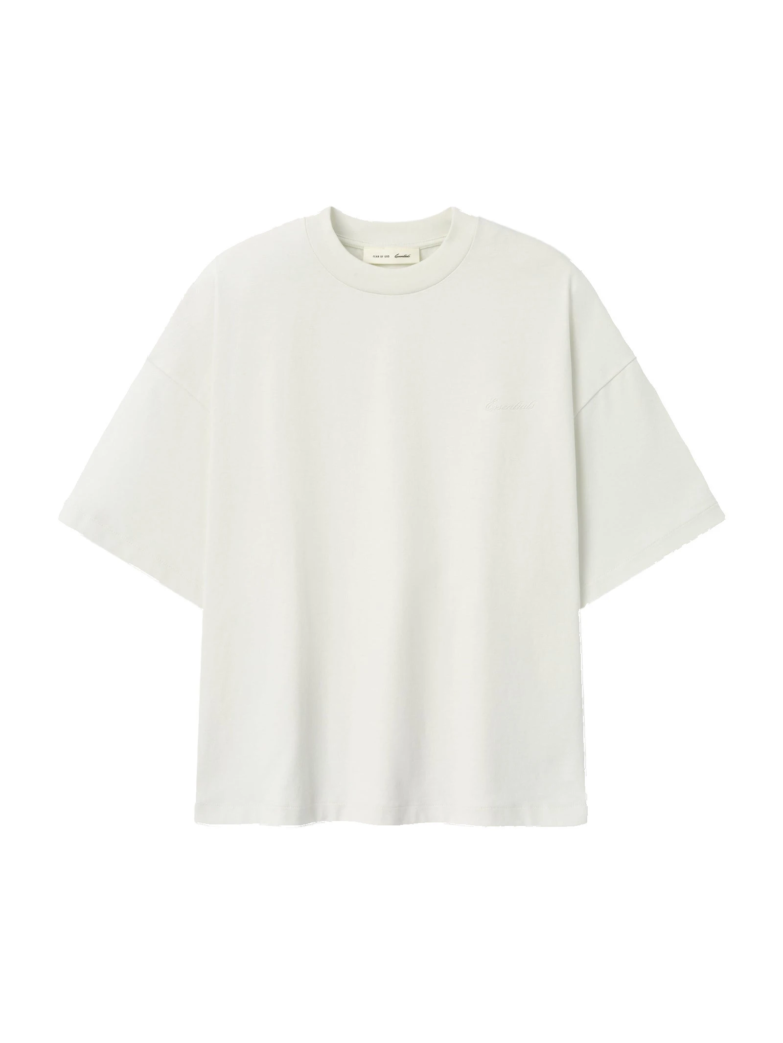 Fear of God Essentials Signature 90s Relaxed Tee in Washed Ivory Fear of God Essentials Signature 90s Relaxed Tee in Washed Ivory | Luxury Shoes
