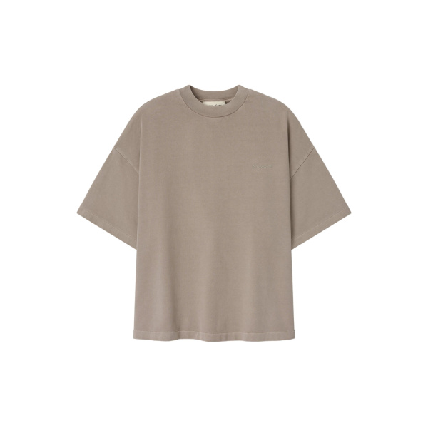 Fear of God Essentials Signature 90s Relaxed Tee in Washed Stone | Luxury Shoes 