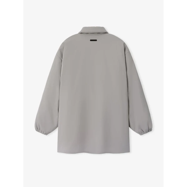 Fear of God Essentials Signature Bonded Nylon Filled Barn Jacket in Stone | Men Jackets | Luxury Shoes 