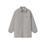 Fear of God Essentials Signature Bonded Nylon Filled Barn Jacket in Stone | Luxury Shoes 