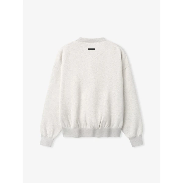 Fear of God Essentials Signature Classic Crewneck Sweatshirt in Oatmeal Heather | Sweatshirts | Luxury Shoes 