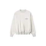 Fear of God Essentials Signature Classic Crewneck Sweatshirt in Oatmeal Heather | Luxury Shoes 