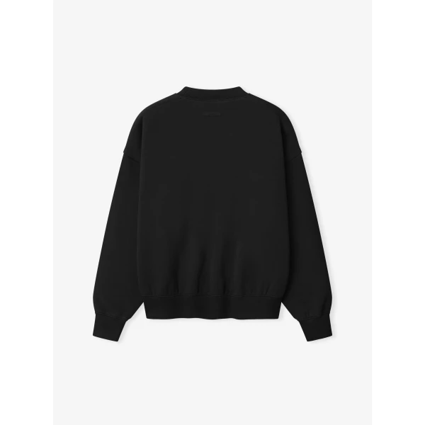 Fear of God Essentials Signature Classic Crewneck Sweatshirt in Vintage Black | Sweatshirts | Luxury Shoes 