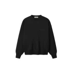 Fear of God Essentials Signature Classic Crewneck Sweatshirt in Vintage Black | Luxury Shoes 