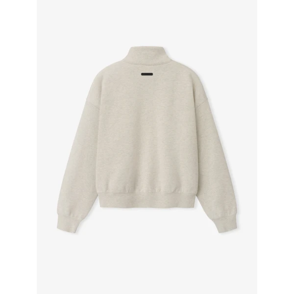 Fear of God Essentials Signature Classic Half Zip Sweatshirt in Marble Heather | Sweatshirts | Luxury Shoes 