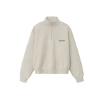 Fear of God Essentials Signature Classic Half Zip Sweatshirt in Marble Heather | Luxury Shoes 