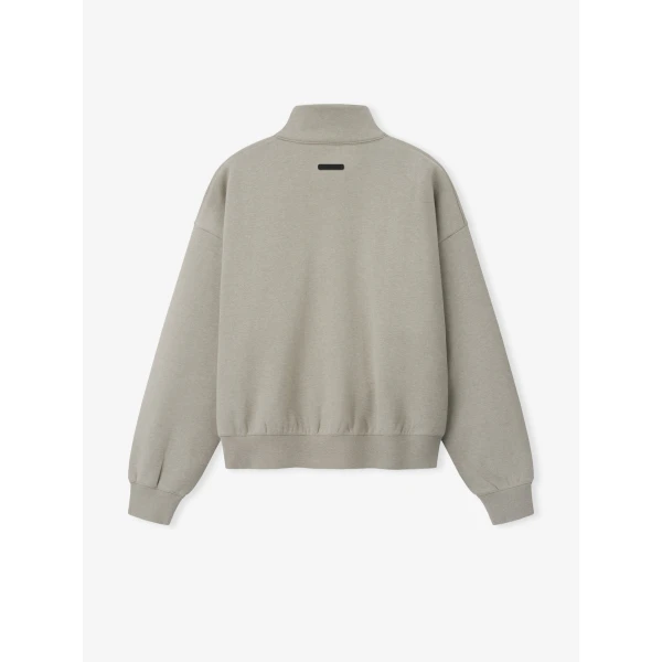 Fear of God Essentials Signature Classic Half Zip Sweatshirt in Pyrite Heather | Sweatshirts | Luxury Shoes 