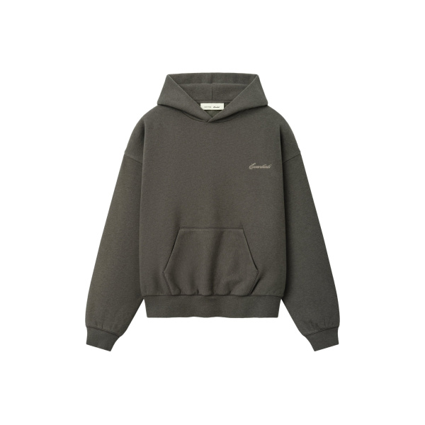 Fear of God Essentials Signature Classic Hoodie in Ash Heather | Luxury Shoes 