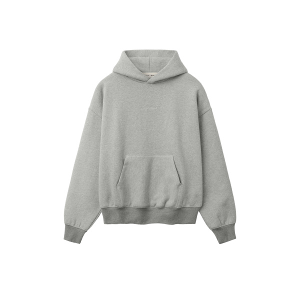 Fear of God Essentials Signature Classic Hoodie in Concrete Heather | Luxury Shoes 