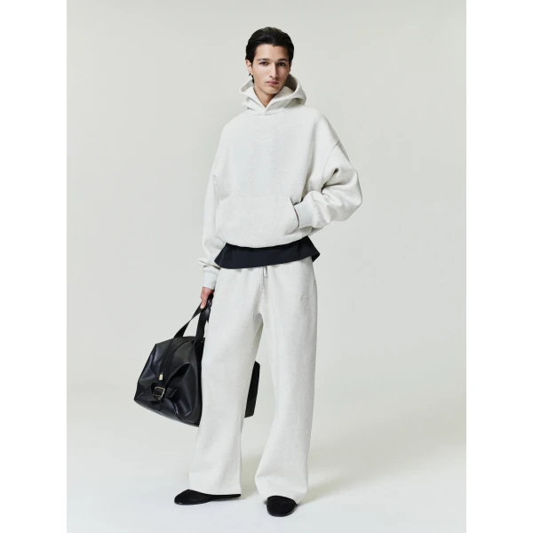 Fear of God Essentials Signature Classic Hoodie in Oatmeal Heather | Sweatshirts | Luxury Shoes 