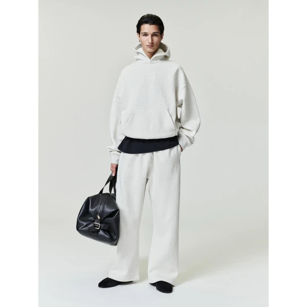Fear of God Essentials Signature Classic Hoodie in Oatmeal Heather | Sweatshirts | Luxury Shoes 