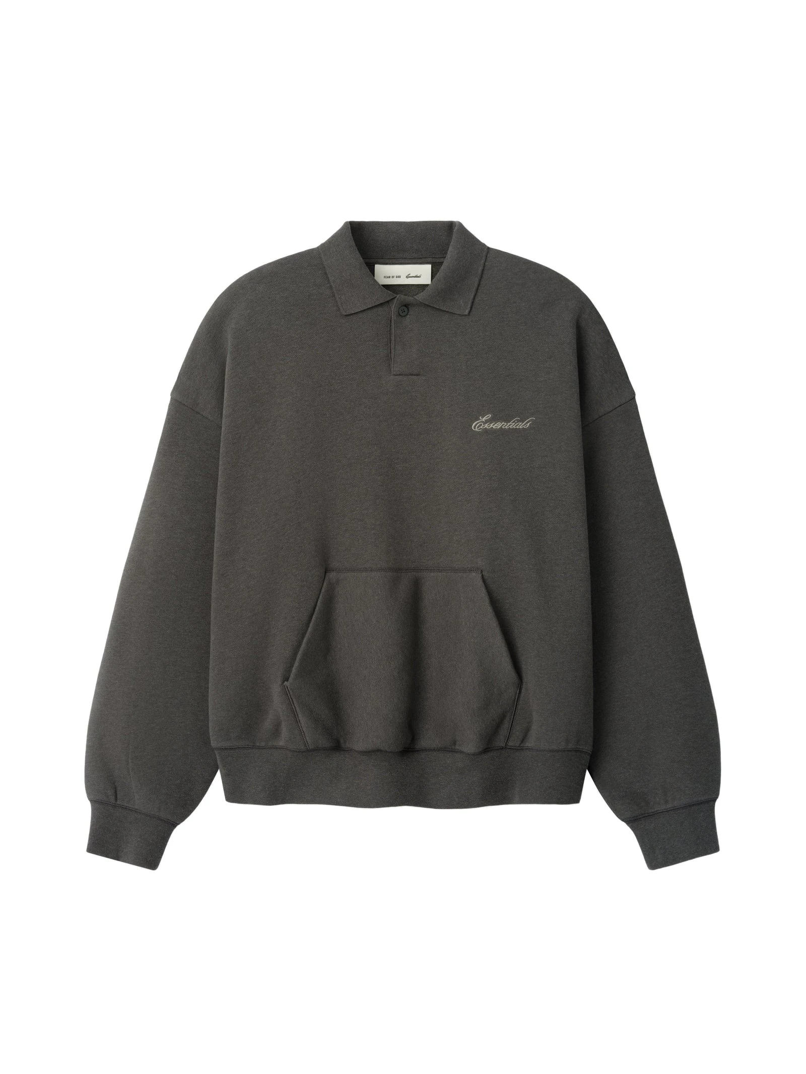 Fear of God Essentials Signature Classic Polo in Ash Heather Fear of God Essentials Signature Classic Polo in Ash Heather | Luxury Shoes
