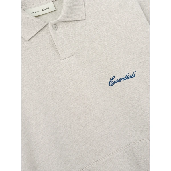 Fear of God Essentials Signature Classic Polo in Marble Heather | Men Shirts | Luxury Shoes 