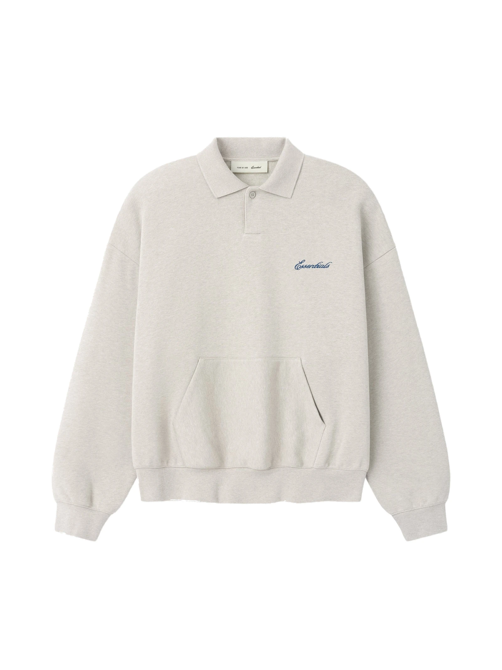 Fear of God Essentials Signature Classic Polo in Marble Heather Fear of God Essentials Signature Classic Polo in Marble Heather | Luxury Shoes