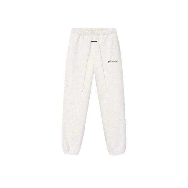 Fear of God Essentials Signature Classic Sweatpant in Oatmeal Heather | Luxury Shoes 