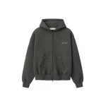 Fear of God Essentials Signature Classic Zip Up Hoodie in Ash Heather | Luxury Shoes 
