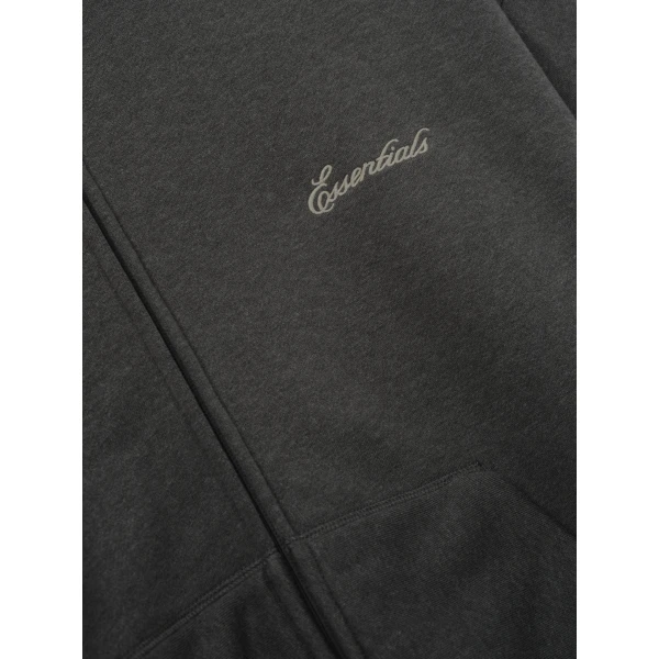 Fear of God Essentials Signature Classic Zip Up Hoodie in Ash Heather | Sweatshirts | Luxury Shoes 