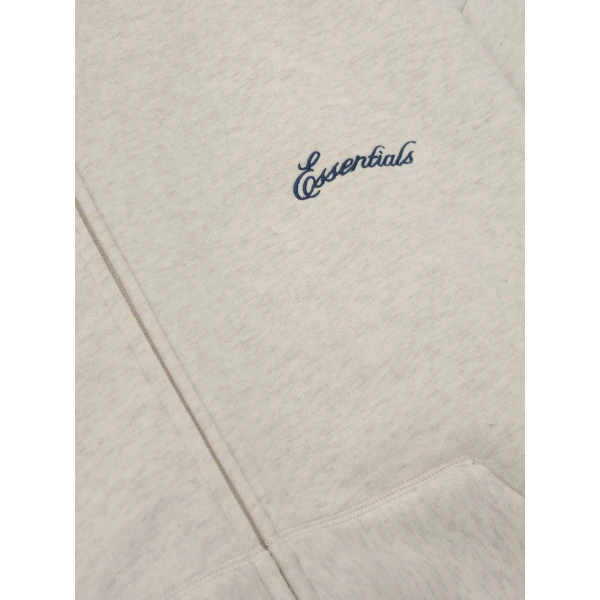Fear of God Essentials Signature Classic Zip Up Hoodie in Marble Heather | Sweatshirts | Luxury Shoes 