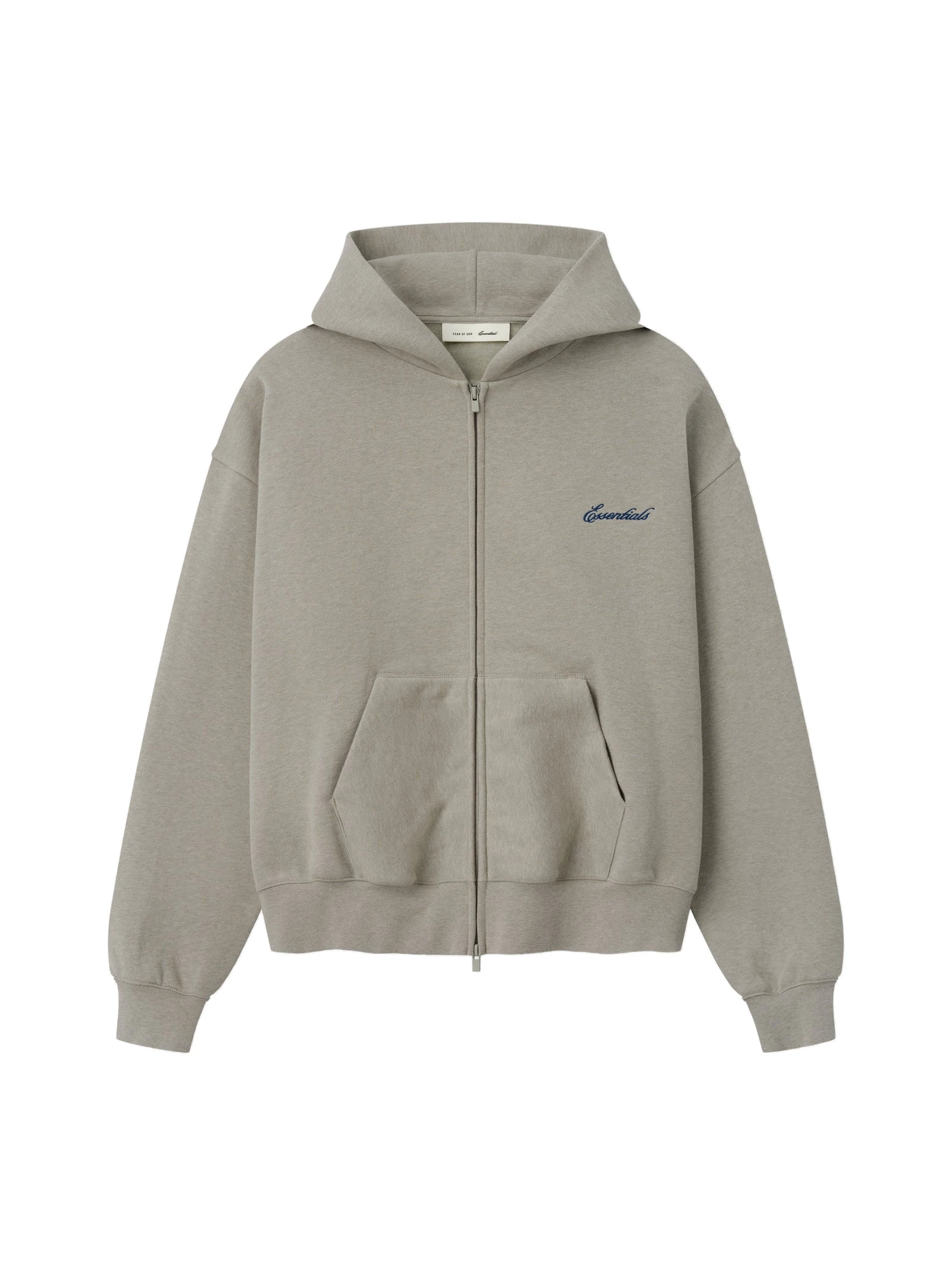 Fear of God Essentials Signature Classic Zip Up Hoodie in Pyrite Heather Fear of God Essentials Signature Classic Zip Up Hoodie in Pyrite Heather | Luxury Shoes