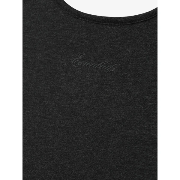 Fear of God Essentials Signature Essential Tank in Vintage Black | T-shirts & vests | Luxury Shoes 