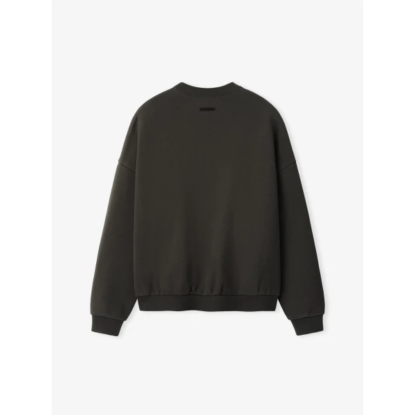 Fear of God Essentials Signature Lounge Crewneck Sweatshirt in Ink Black | Sweatshirts | Luxury Shoes 