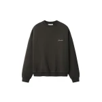 Fear of God Essentials Signature Lounge Crewneck Sweatshirt in Ink Black | Luxury Shoes 
