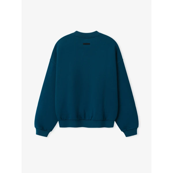 Fear of God Essentials Signature Lounge Crewneck Sweatshirt in Night Sea | Sweatshirts | Luxury Shoes 