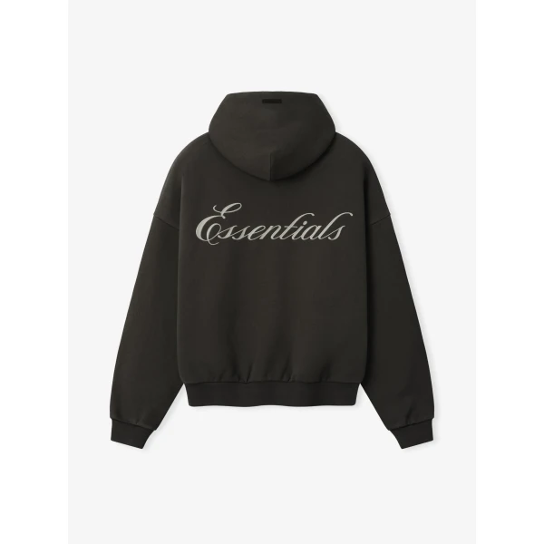 Fear of God Essentials Signature Lounge Half Zip Hoodie in Ink Black | Sweatshirts | Luxury Shoes 