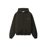 Fear of God Essentials Signature Lounge Half Zip Hoodie in Ink Black | Luxury Shoes 