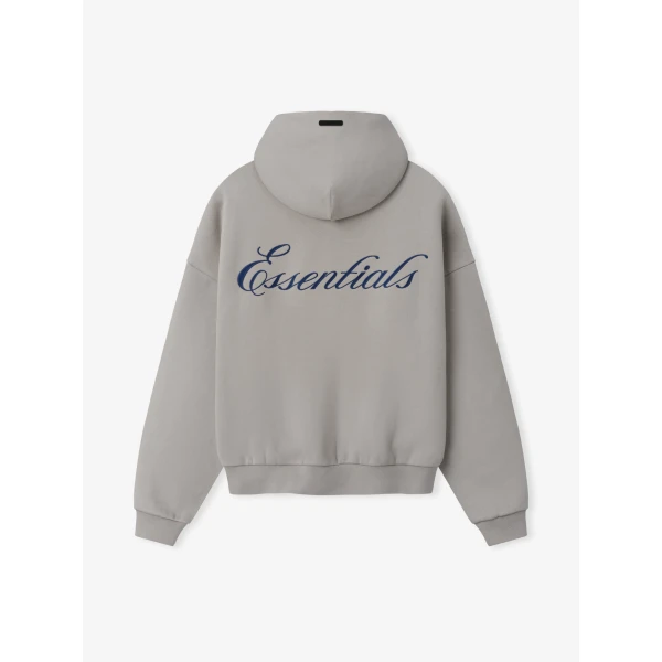 Fear of God Essentials Signature Lounge Half Zip Hoodie in Stone | Sweatshirts | Luxury Shoes 