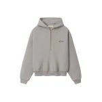 Fear of God Essentials Signature Lounge Half Zip Hoodie in Stone | Luxury Shoes 