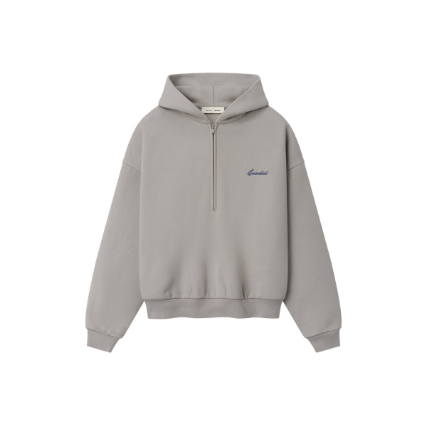 Fear of God Essentials Signature Lounge Half Zip Hoodie in Stone | Luxury Shoes 
