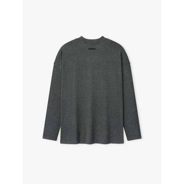 Fear of God Essentials Soft Knit Long Sleeve Tee in Iron Grey | T-shirts & vests | Luxury Shoes 