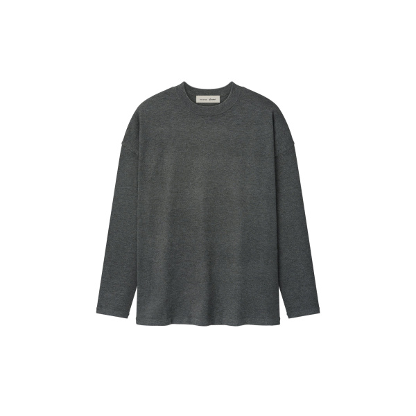 Fear of God Essentials Soft Knit Long Sleeve Tee in Iron Grey | Luxury Shoes 