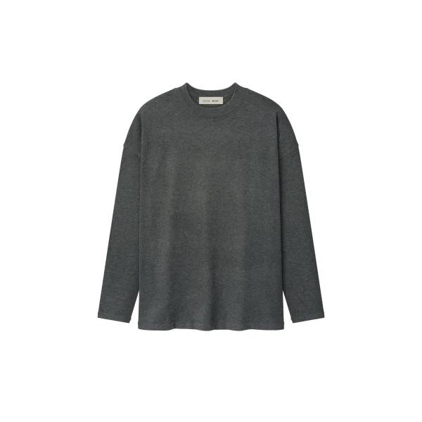 Essentials Soft Knit Long Sleeve Tee in Iron Grey