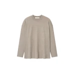 Fear of God Essentials Soft Knit Long Sleeve Tee in Seal Heather Fear of God Essentials Soft Knit Long Sleeve Tee in Seal Heather | Luxury Shoes