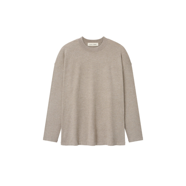 Fear of God Essentials Soft Knit Long Sleeve Tee in Seal Heather | Luxury Shoes 