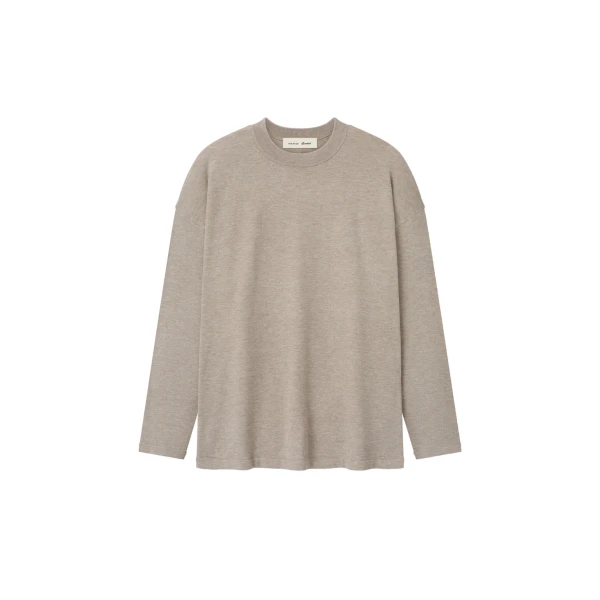 Essentials Soft Knit Long Sleeve Tee in Seal Heather