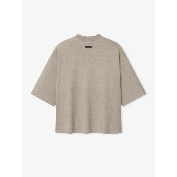 Fear of God Essentials Soft Knit Tee in Seal Heather | Men Knitwear | Luxury Shoes 