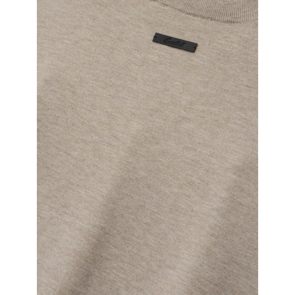 Fear of God Essentials Soft Knit Tee in Seal Heather | Men Knitwear | Luxury Shoes 