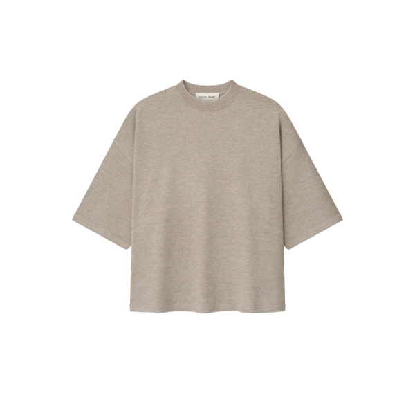 Fear of God Essentials Soft Knit Tee in Seal Heather | Luxury Shoes 