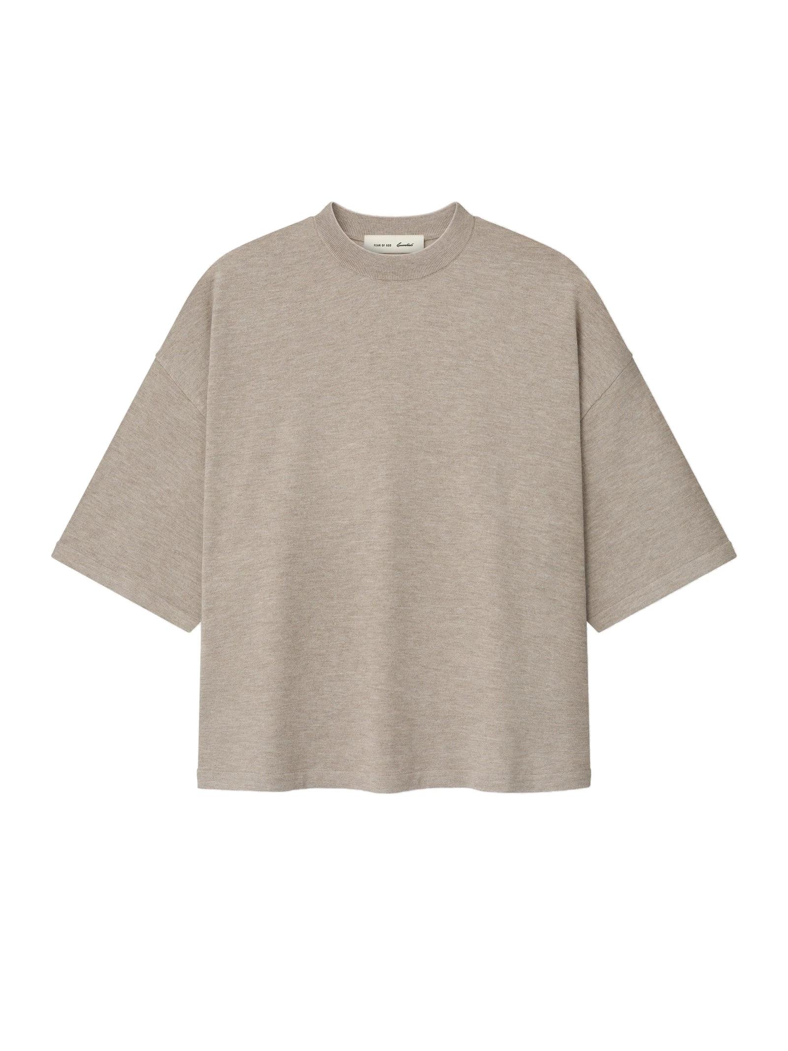 Fear of God Essentials Soft Knit Tee in Seal Heather Fear of God Essentials Soft Knit Tee in Seal Heather | Luxury Shoes