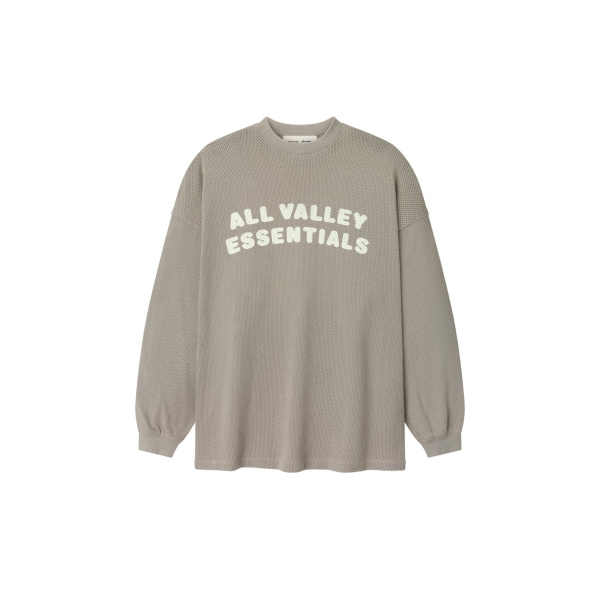 Fear of God Essentials Sport Mesh Merch Long Sleeve Tee in Seal | Luxury Shoes 