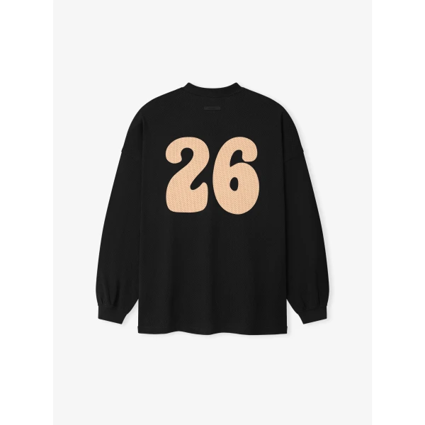 Fear of God Essentials Sport Mesh Merch Long Sleeve Tee in Vintage Black | T-shirts & vests | Luxury Shoes 