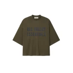 Fear of God Essentials Sport Mesh Merch Tee Boxy Fit in Moss | Luxury Shoes 