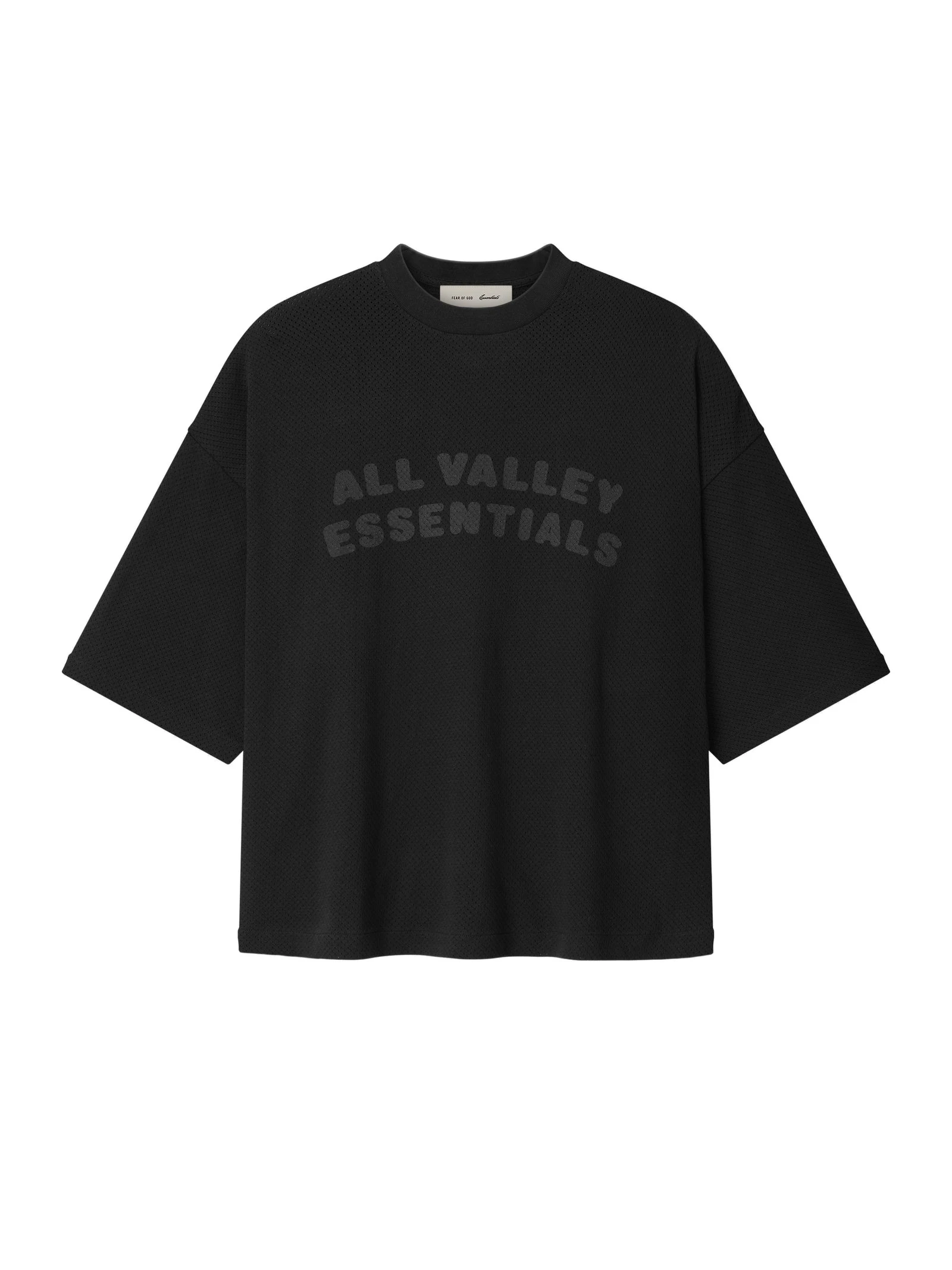 Fear of God Essentials Sport Mesh Merch Tee Boxy Fit in Vintage Black Fear of God Essentials Sport Mesh Merch Tee Boxy Fit in Vintage Black | Luxury Shoes